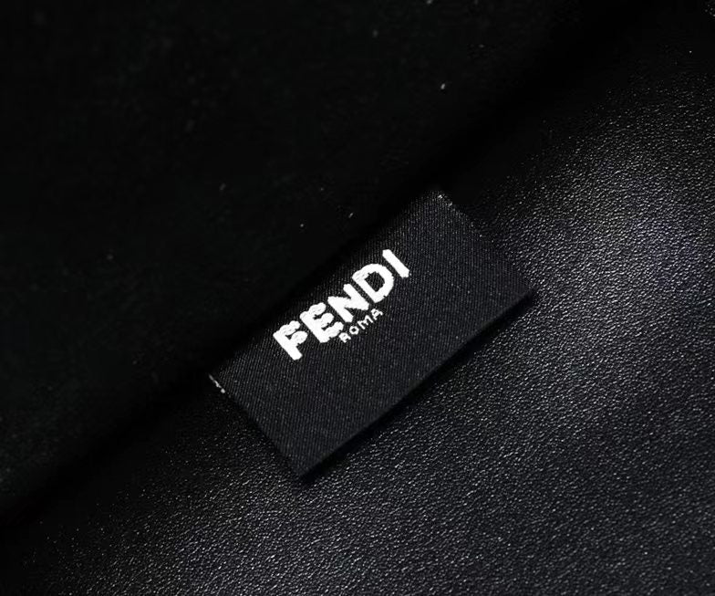 Fendi Sunshine Medium Black Leather Tote Bag