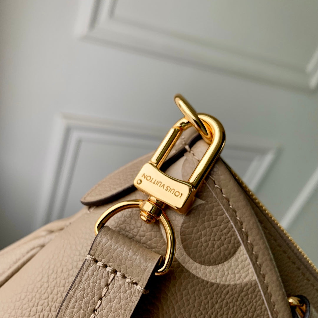 Louis Vuitton Madeleine MM Monogram Empreinte Giant Bicolor Leather Handbag - Turtledove/Cream