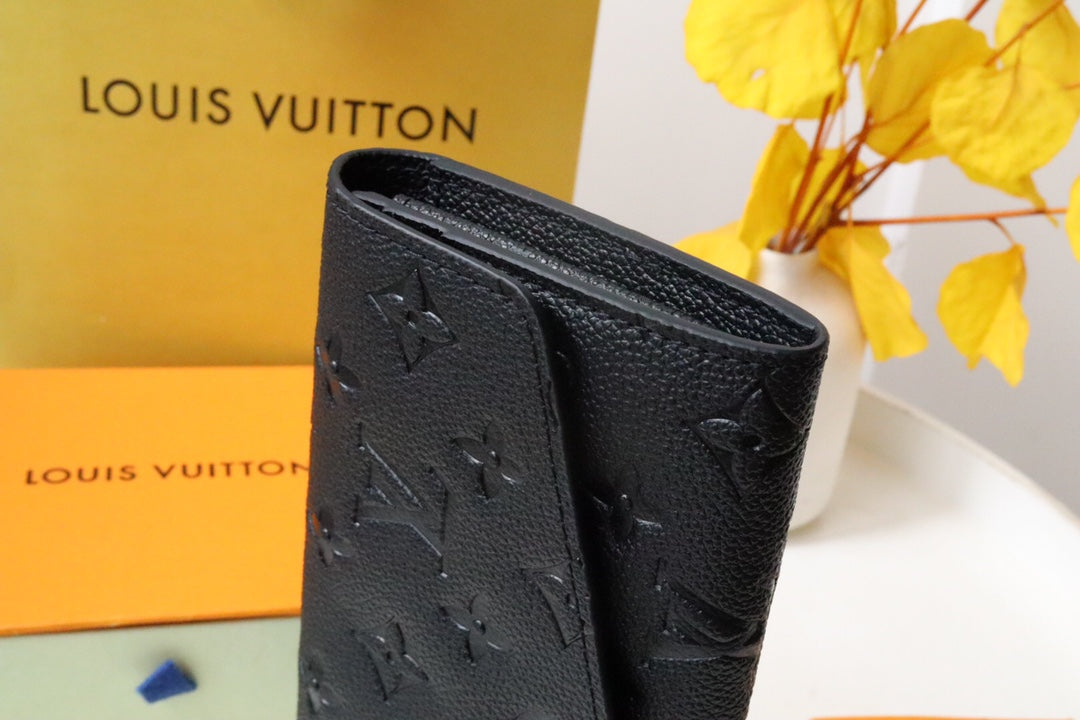 Louis Vuitton Sarah Wallet Monogram Empreinte Leather Noir Black