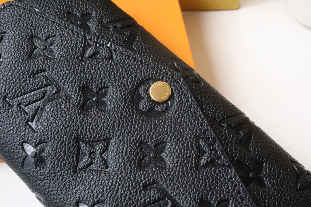Louis Vuitton Sarah Wallet Monogram Empreinte Leather Noir Black