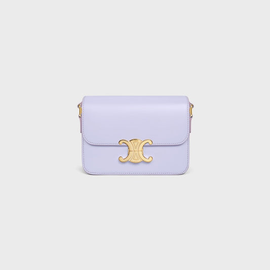 Celine Teen Triomphe Bag in Shiny Calfskin - Lilac