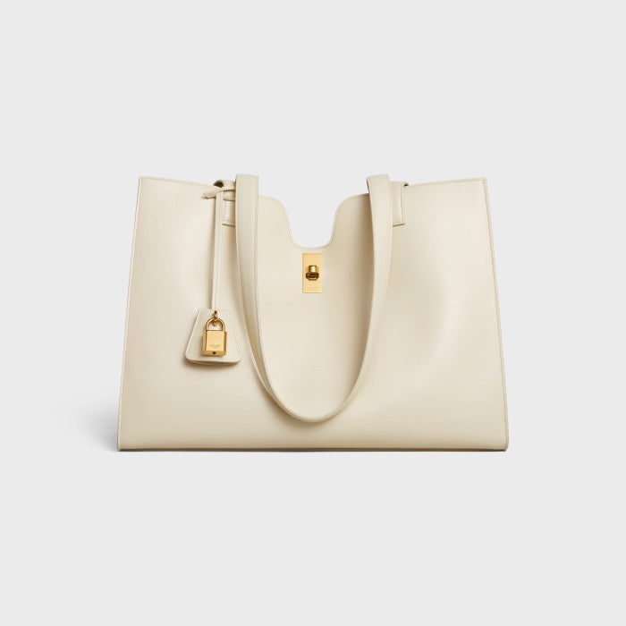 Celine Cabas 16 Tote Bag in Smooth Calfskin - Chalk
