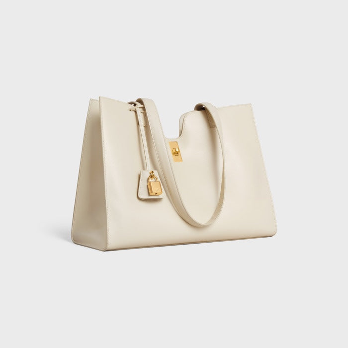Celine Cabas 16 Tote Bag in Smooth Calfskin - Chalk