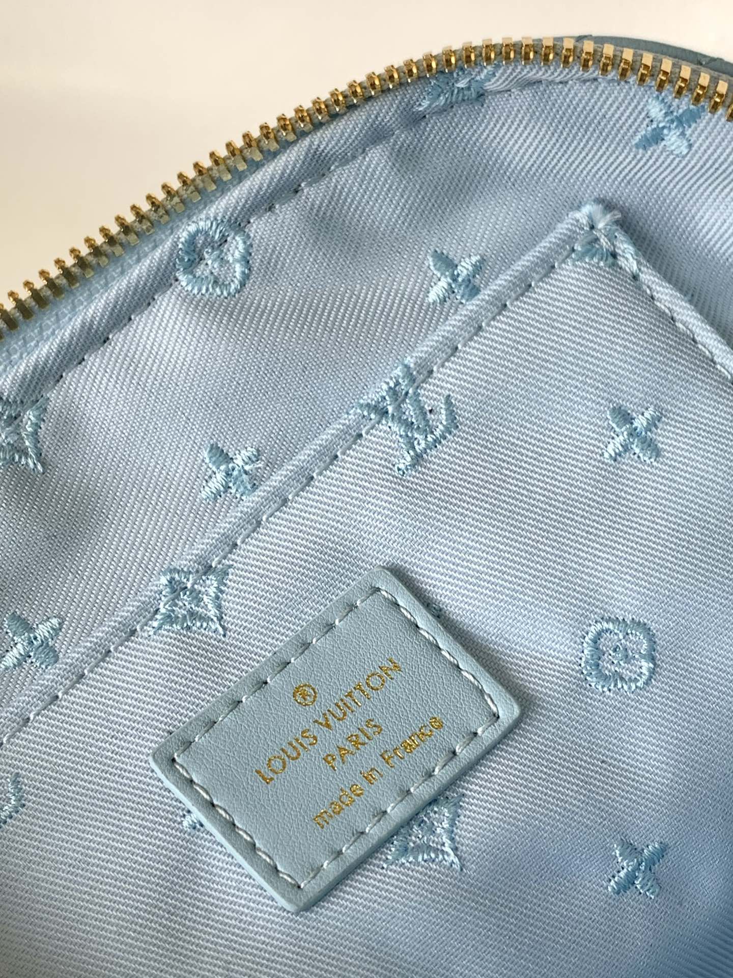 Louis Vuitton Alma BB Monogram Empreinte Leather Handbag - Light Blue