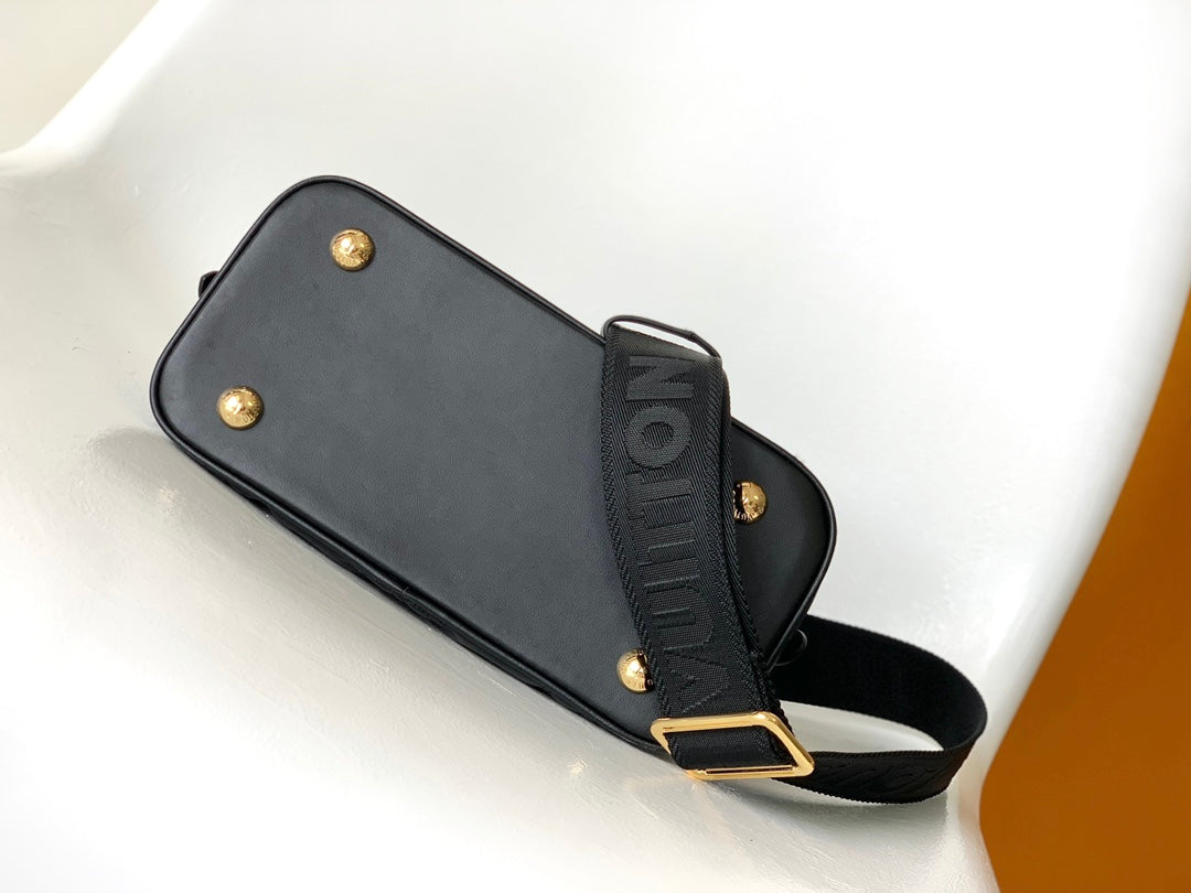 Louis Vuitton Alma BB Bubblegram Leather Handbag - Black