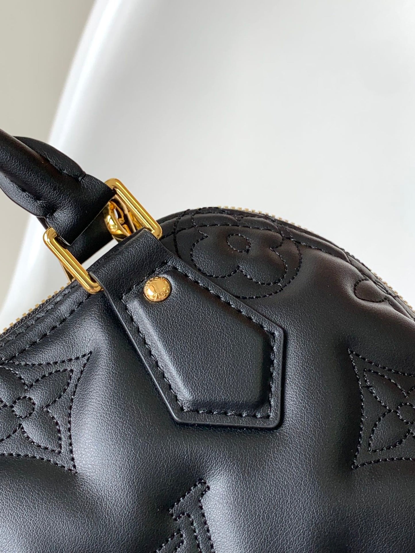 Louis Vuitton Alma BB Bubblegram Leather Handbag - Black