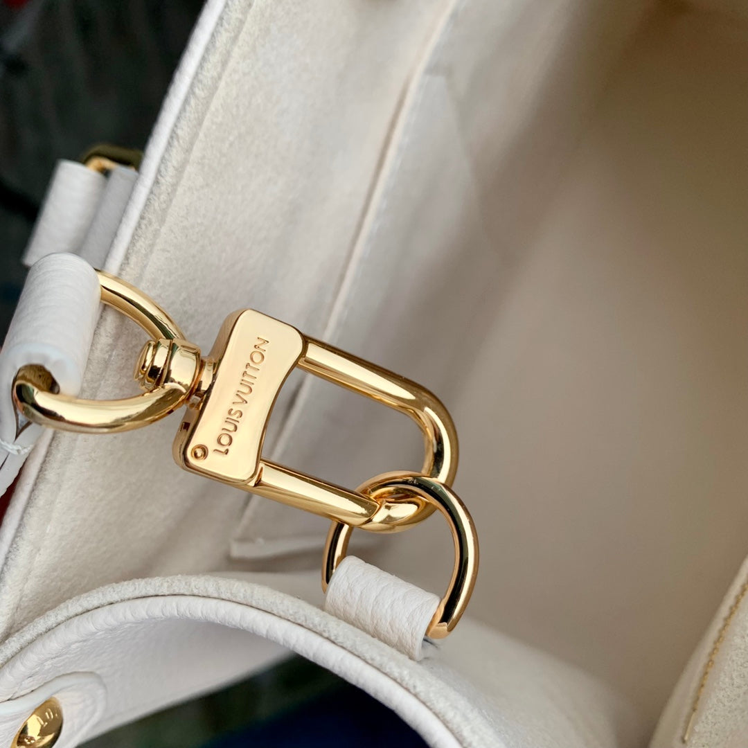 Louis Vuitton OnTheGo PM Monogram Empreinte Leather Tote Bag - Cream Gradient