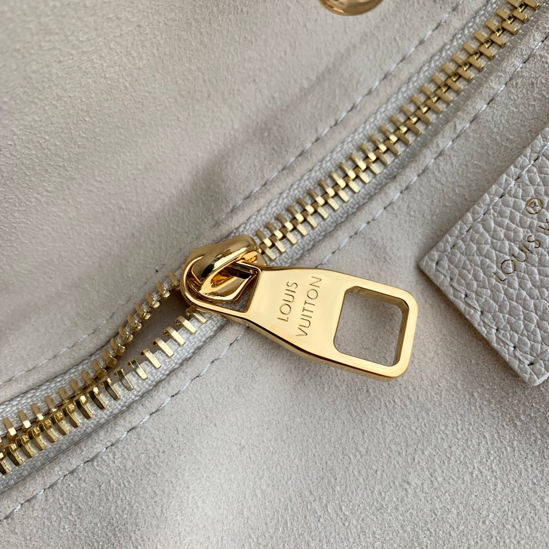 Louis Vuitton Neverfull MM Monogram Empreinte Leather Tote Bag - Rose Trianon/Saffron