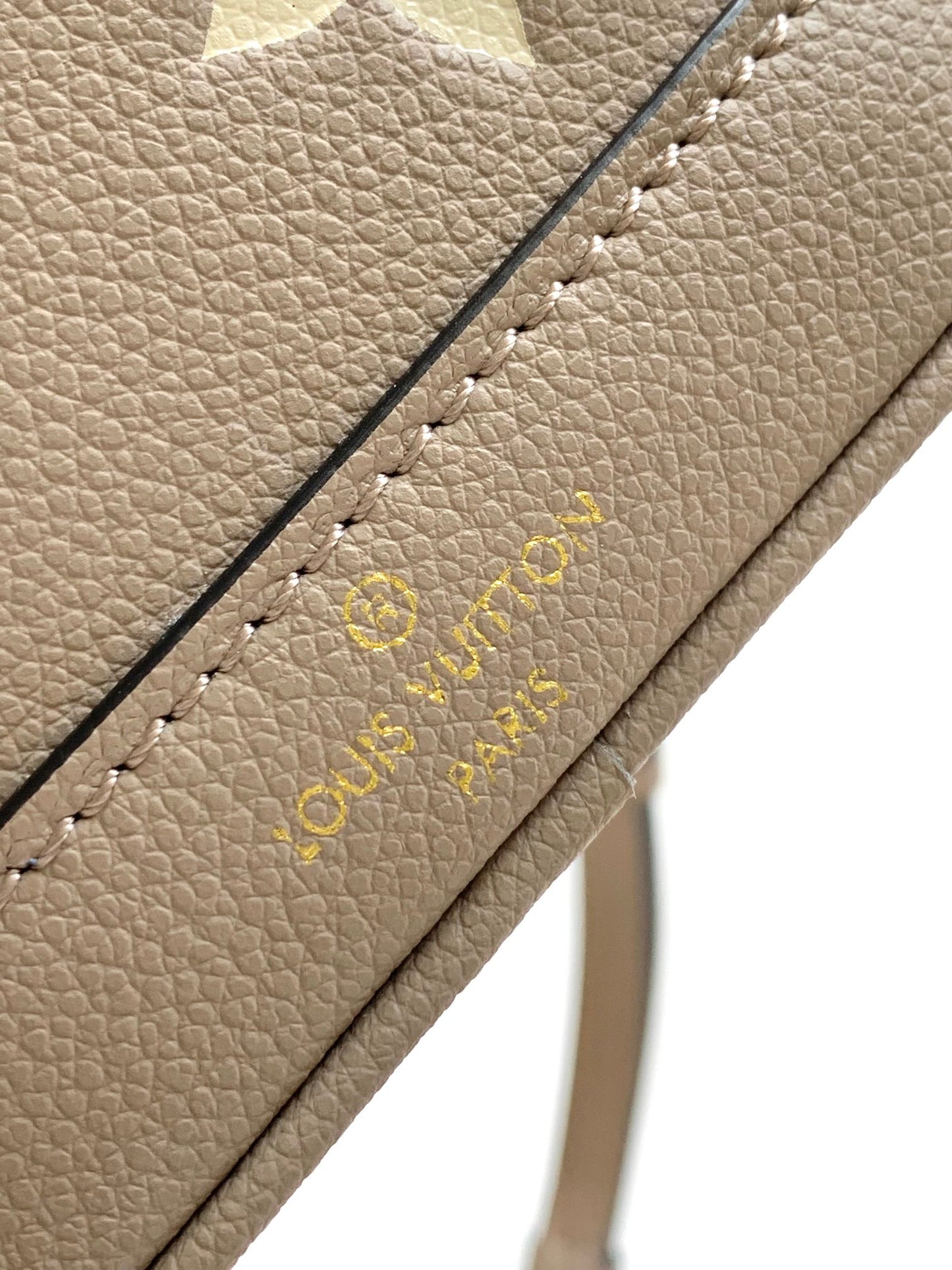 Louis Vuitton Nano Noé Bucket Bag - Bicolor Monogram Empreinte Leather - Turtledove/Cream