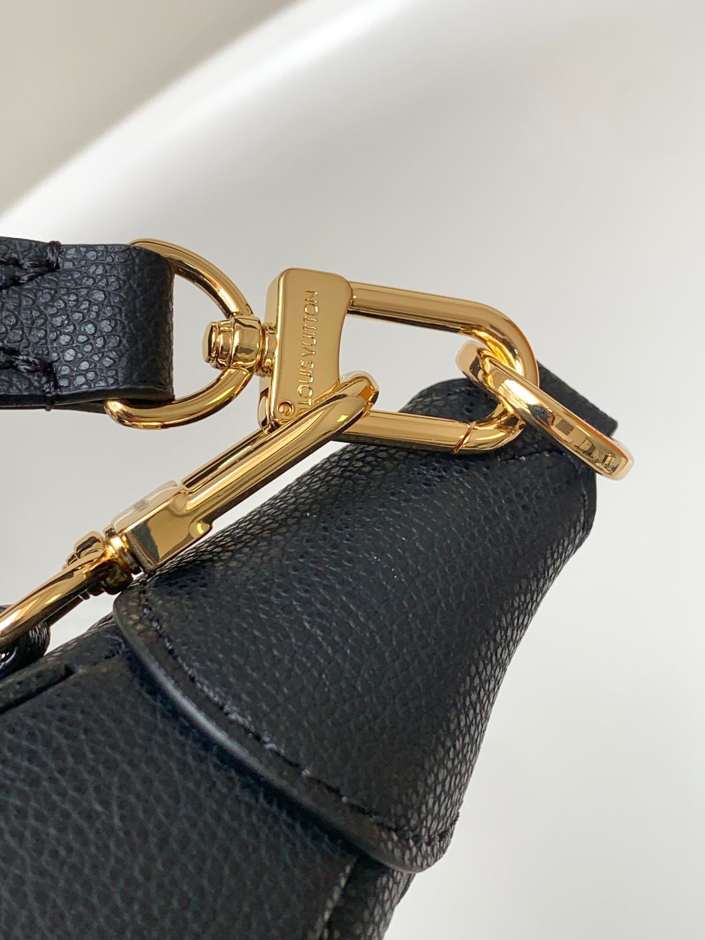Louis Vuitton Bagatelle Monogram Empreinte Leather Handbag - Black