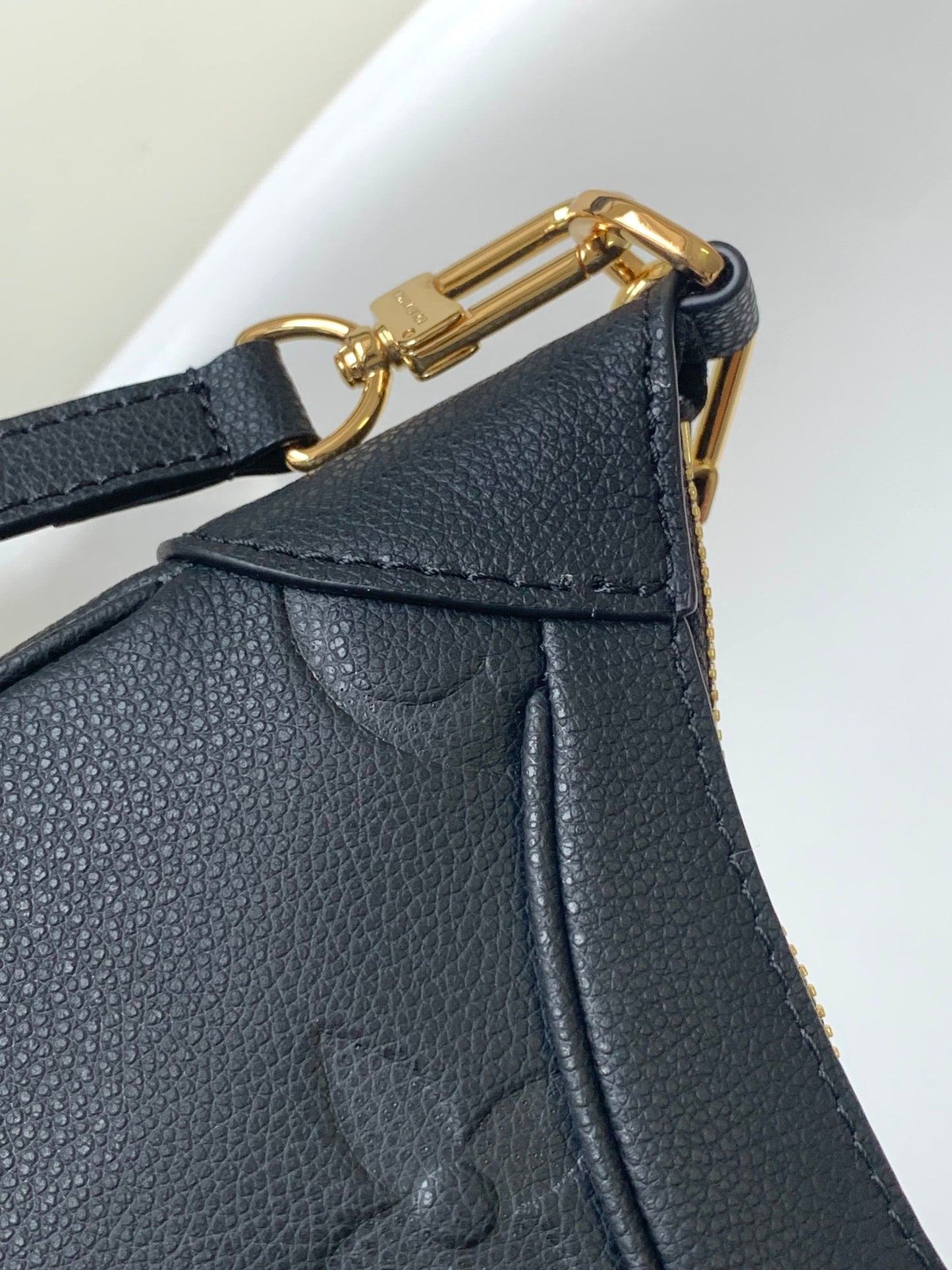 Louis Vuitton Bagatelle Monogram Empreinte Leather Handbag - Black