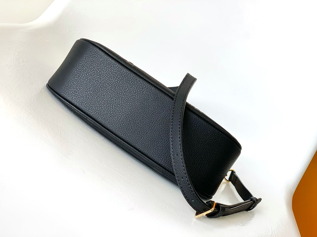Louis Vuitton Bagatelle Monogram Empreinte Leather Handbag - Black