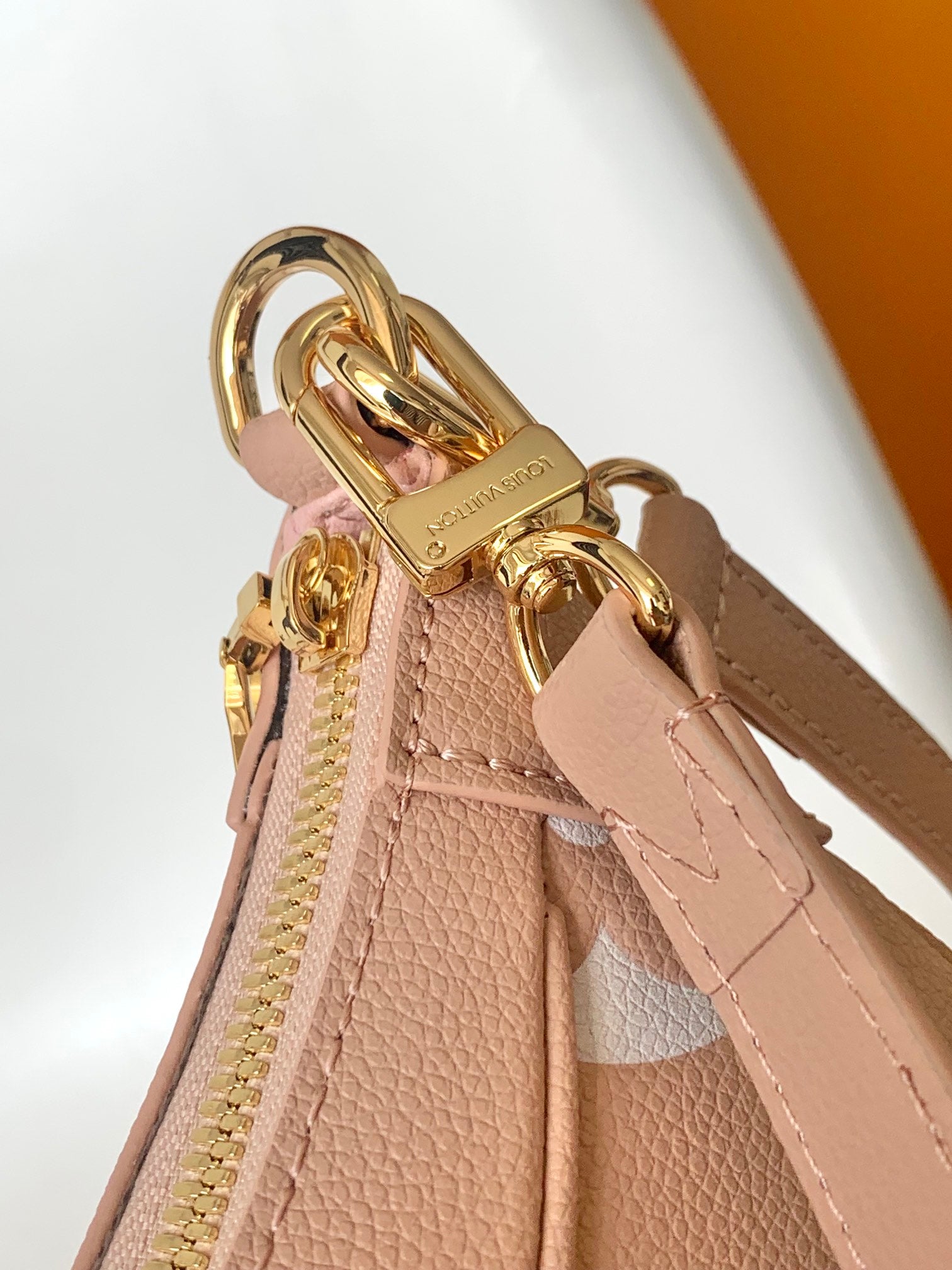 Louis Vuitton Bagatelle Hobo Bag Monogram Empreinte Giant Rose Trianon Pink