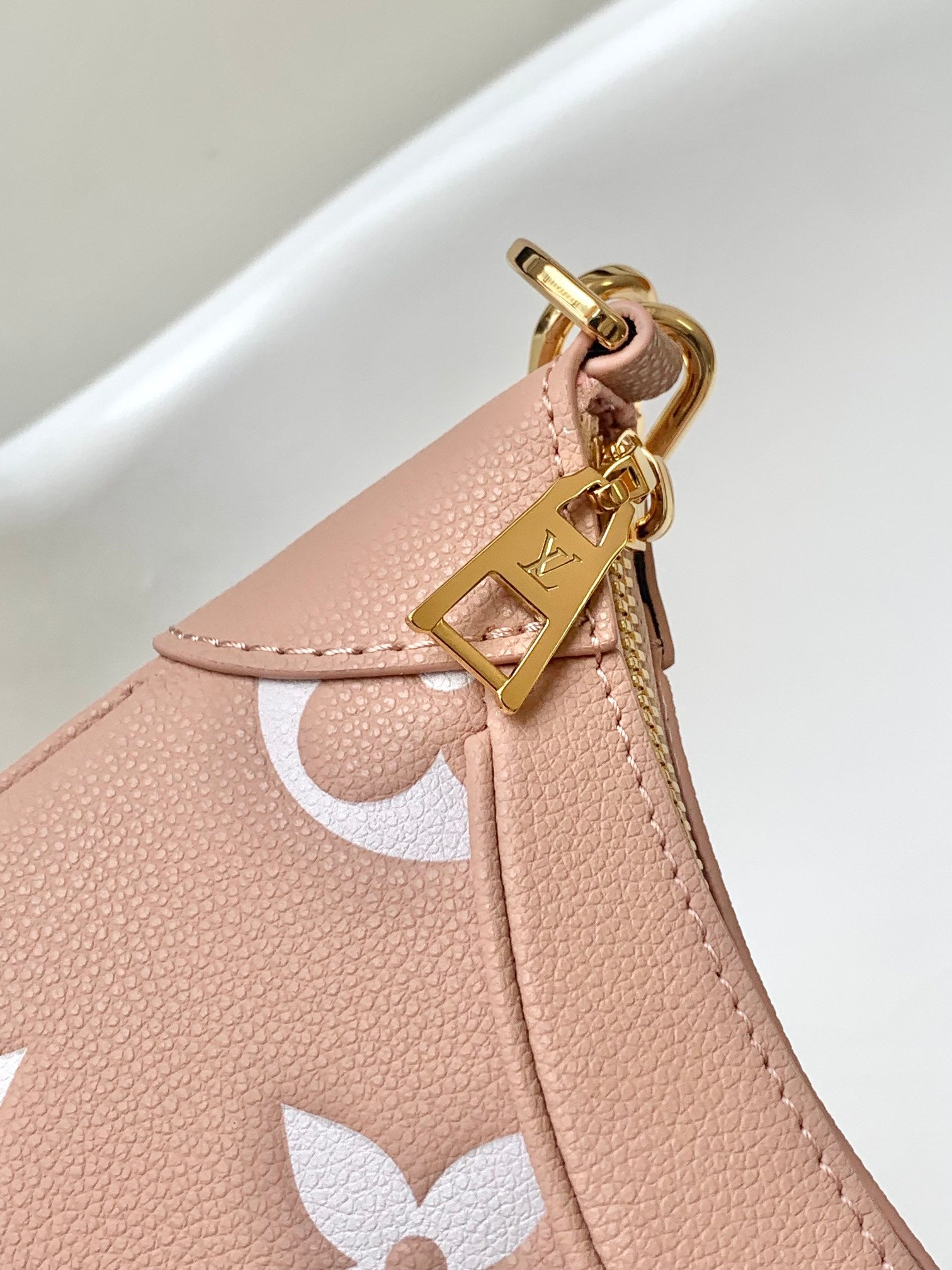 Louis Vuitton Bagatelle Hobo Bag Monogram Empreinte Giant Rose Trianon Pink