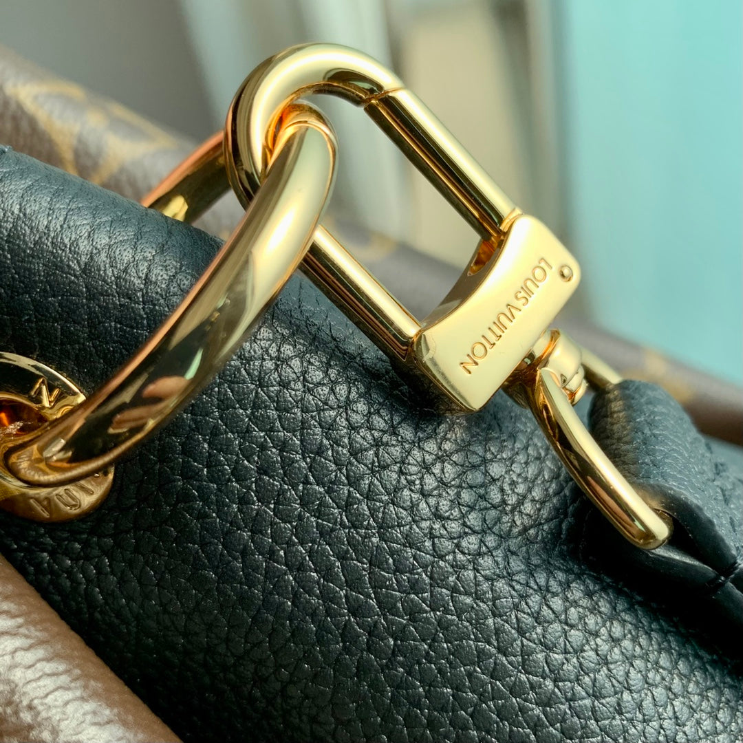 Louis Vuitton Vaugirard Monogram Canvas Leather Handbag - Creme & Caramel