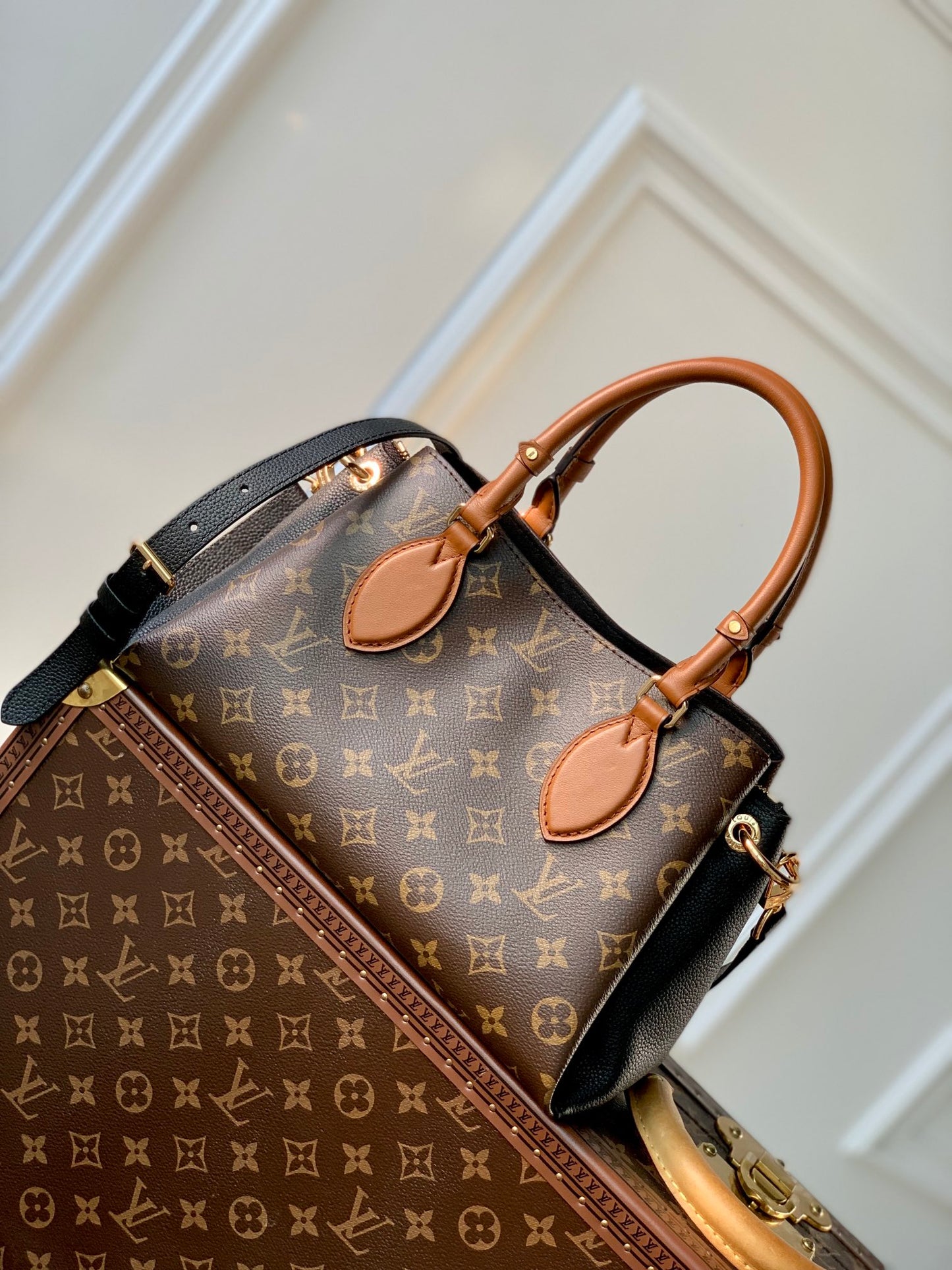 Louis Vuitton Vaugirard Monogram Canvas Leather Handbag - Creme &amp; Caramel