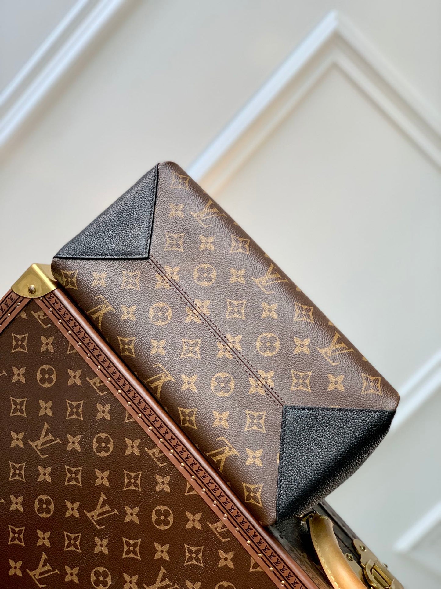 Louis Vuitton Vaugirard Monogram Canvas Leather Handbag - Creme & Caramel