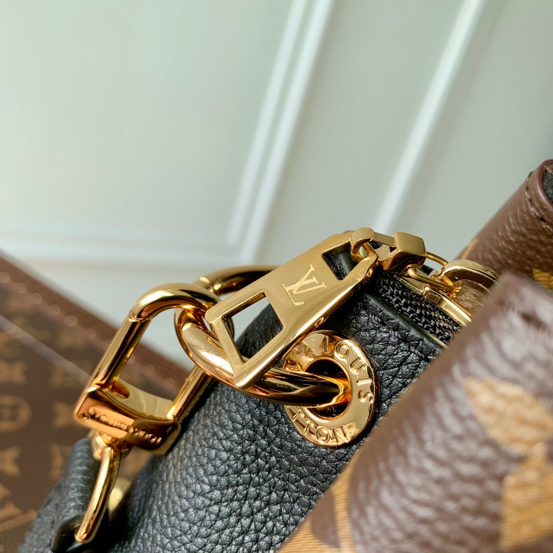Louis Vuitton Vaugirard Monogram Canvas Leather Handbag - Creme &amp; Caramel