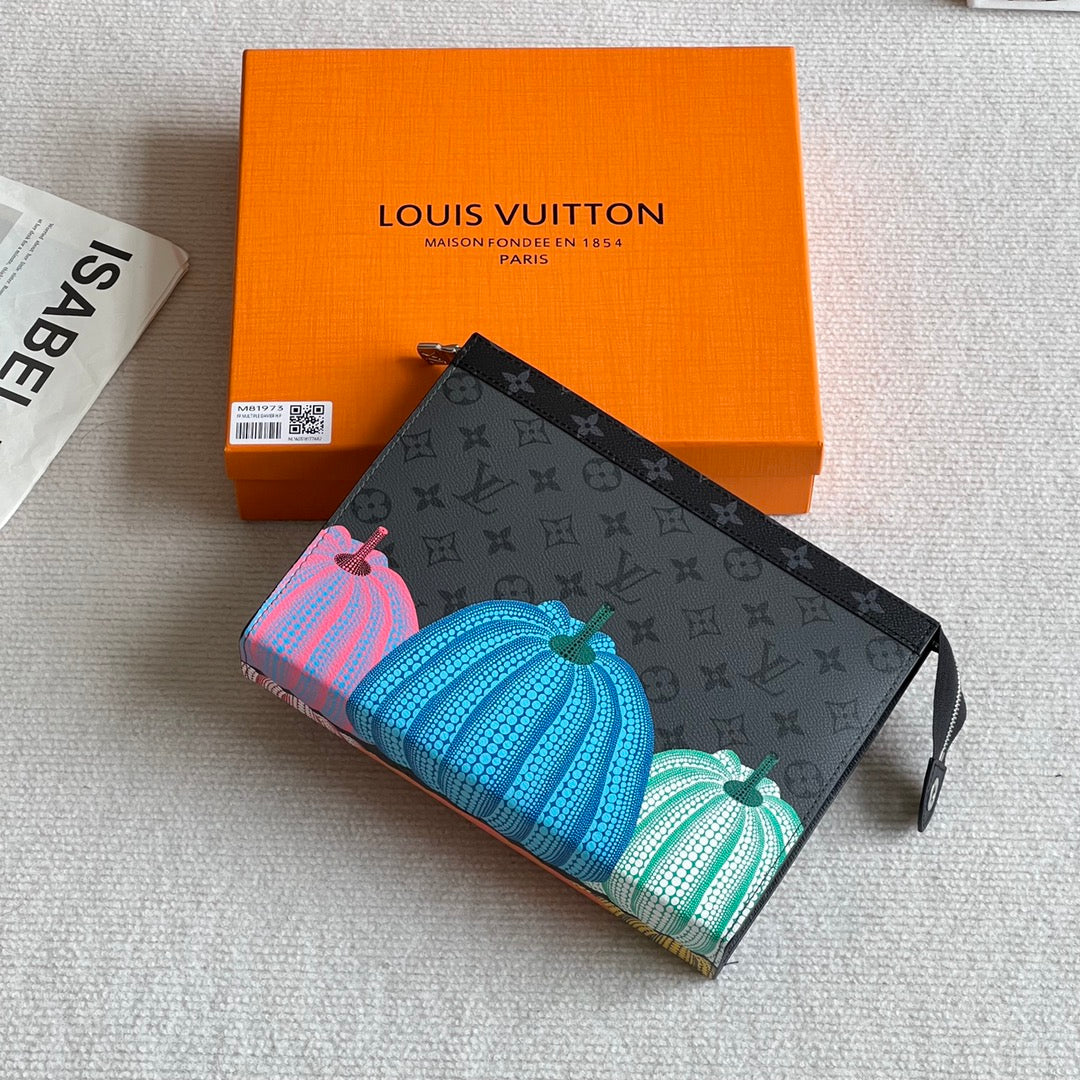 Louis Vuitton x Yayoi Kusama Monogram Eclipse Pumpkin Toiletry Pouch 26 Grey/Blue