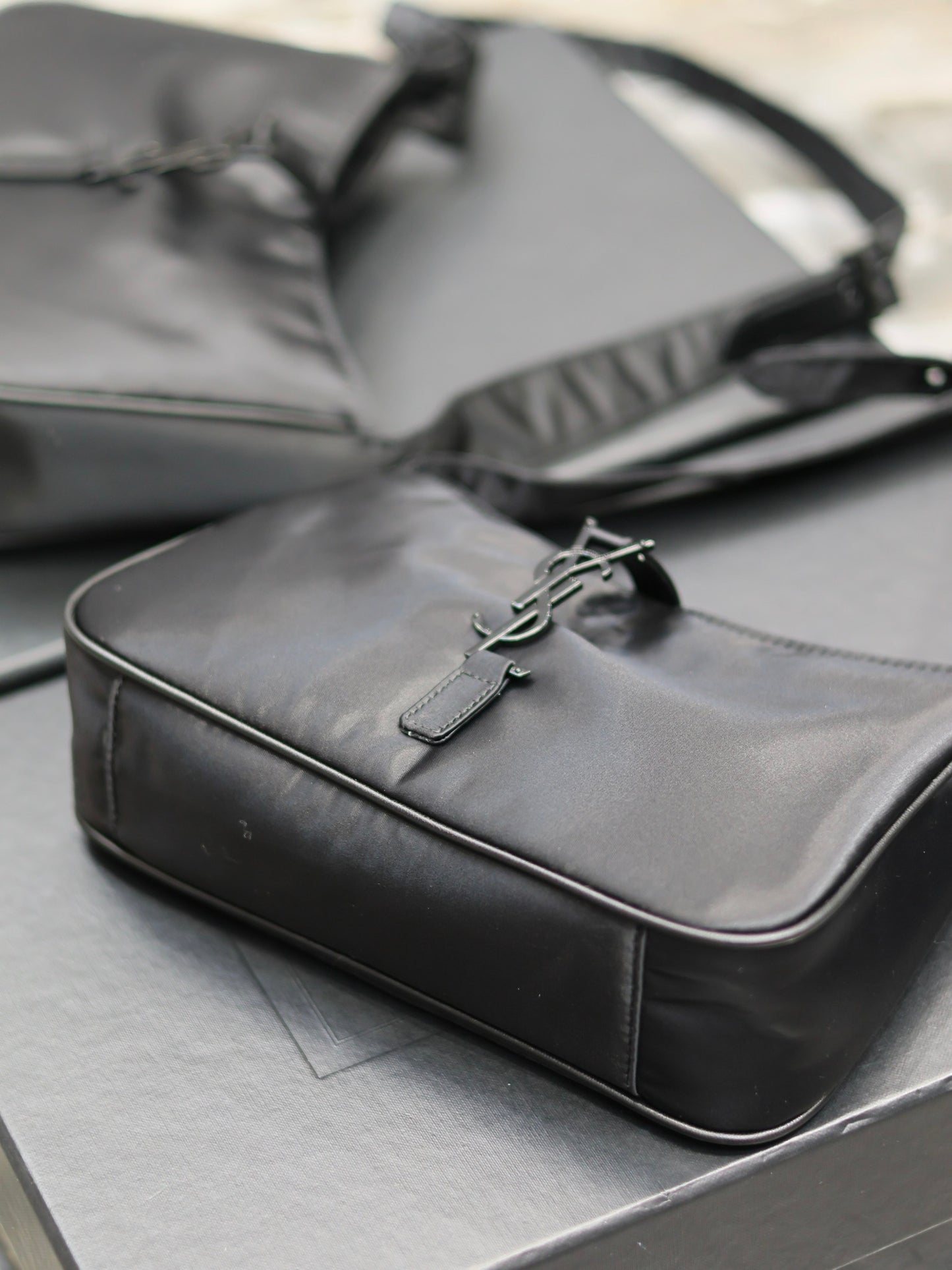 Elegant Black Faux Leather Small Crossbody Shoulder Bag