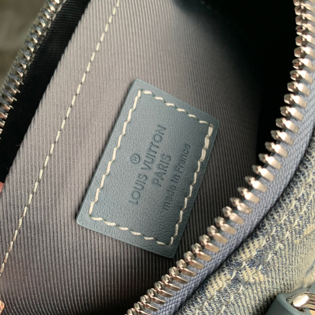Louis Vuitton Speedy Bandoulière 25 Monogram Denim Blue Handbag