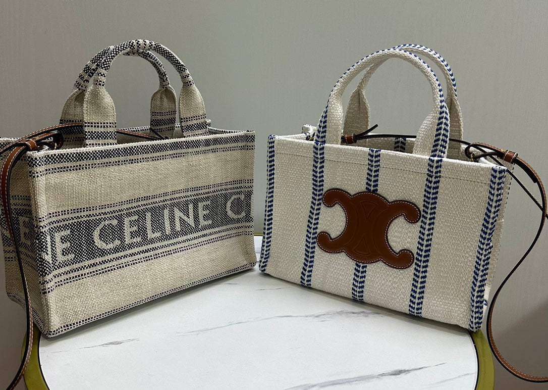 Celine Canvas and Leather Tote Handbags - Cabas and Triomphe Designs