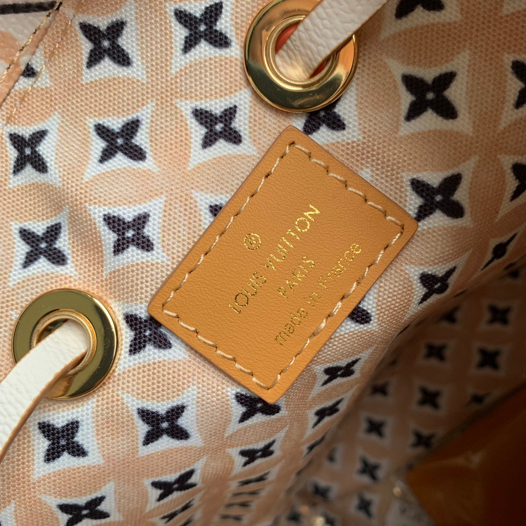 Louis Vuitton NéoNoé BB Bucket Bag - White & Pink Gradient Monogram Canvas
