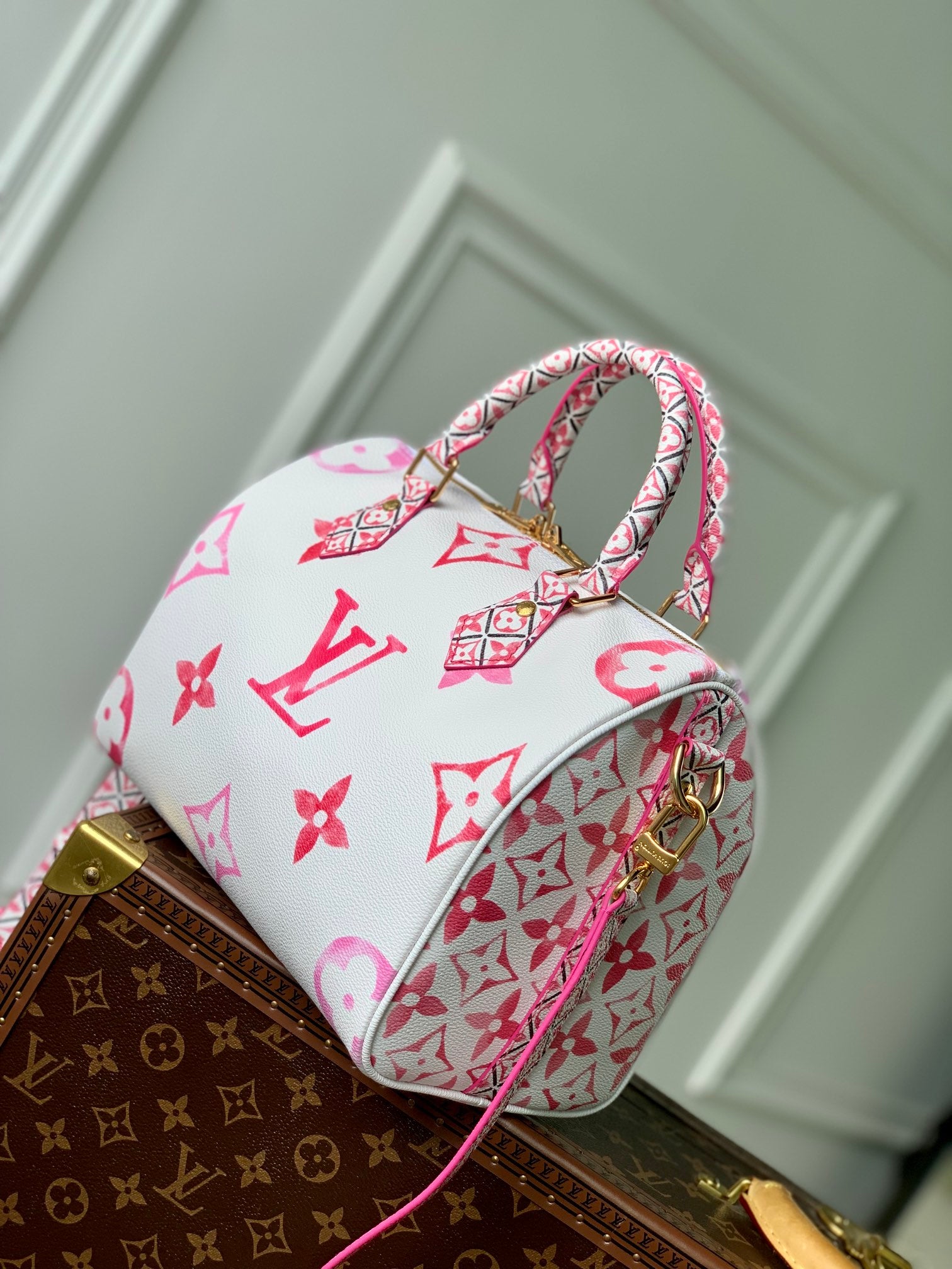 Louis Vuitton Speedy Bandoulière 25 Monogram Giant By The Pool Pink