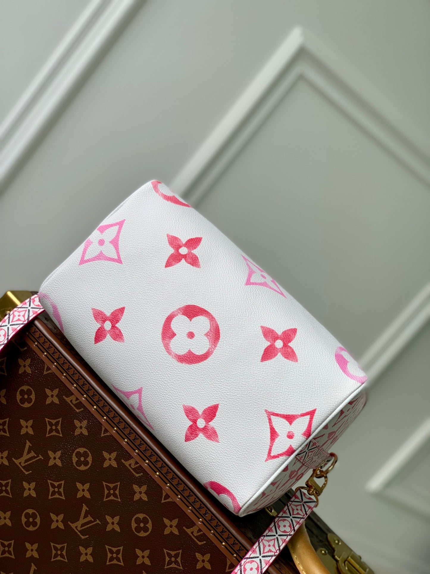 Louis Vuitton Speedy Bandoulière 25 Monogram Giant By The Pool Pink