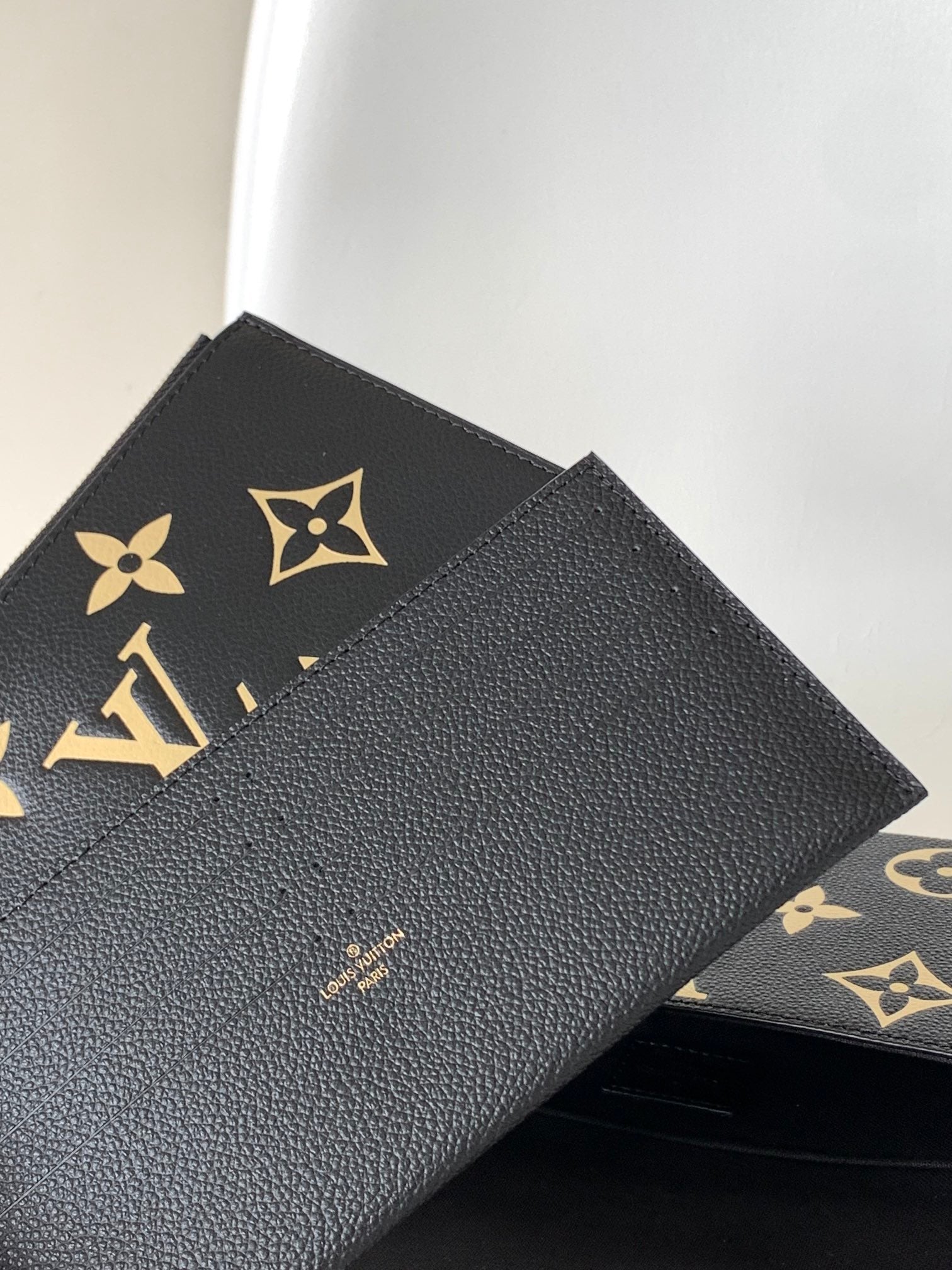 Louis Vuitton Félicie Pochette Monogram Empreinte Leather Chain Wallet - Black &amp; Gold