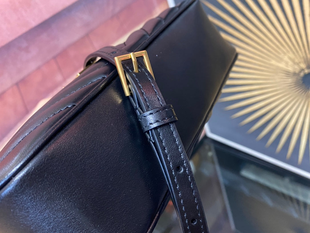Saint Laurent Lou Camera Bag in Quilted Leather - Black