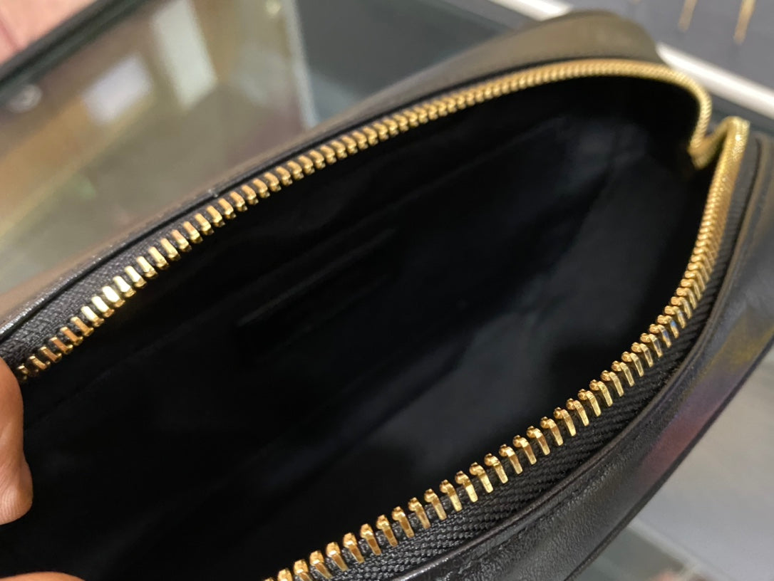 Saint Laurent Lou Camera Bag in Quilted Leather - Black