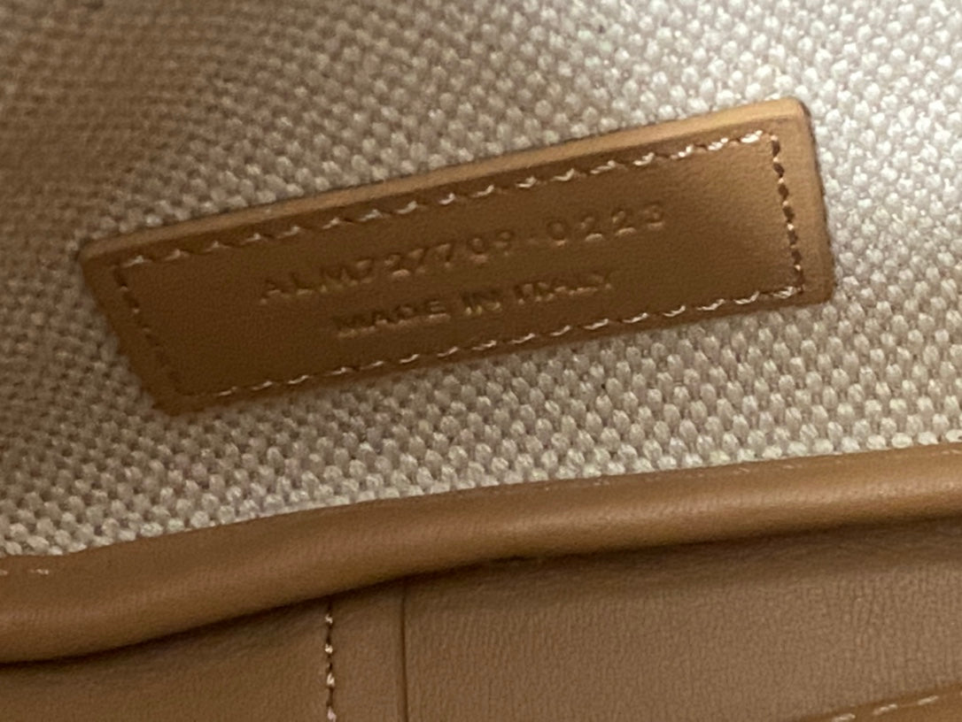 Saint Laurent YSL Canvas and Leather Hobo Bag - White and Tan