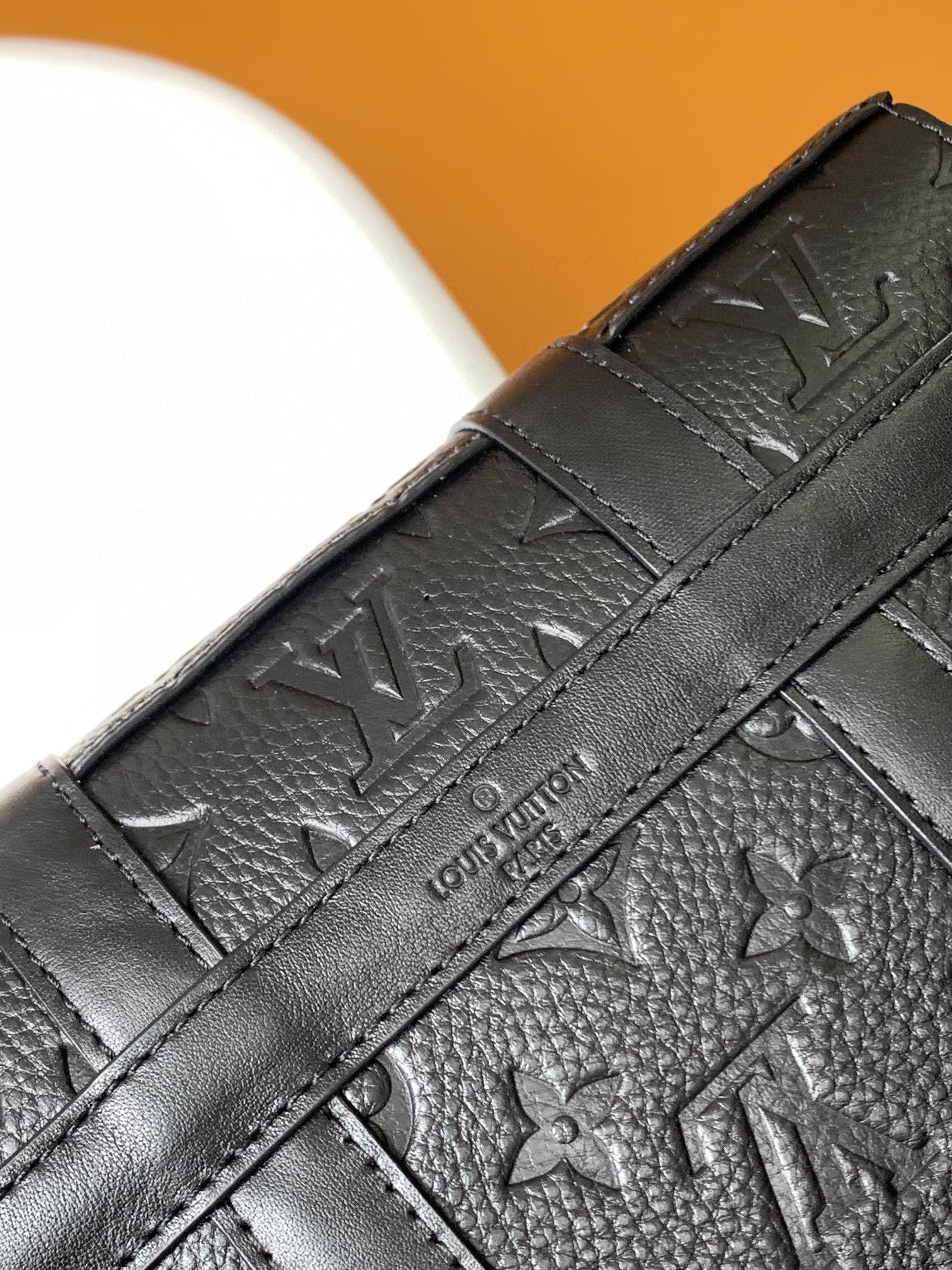Louis Vuitton S-Lock Messenger Bag - Black Taurillon Monogram Leather