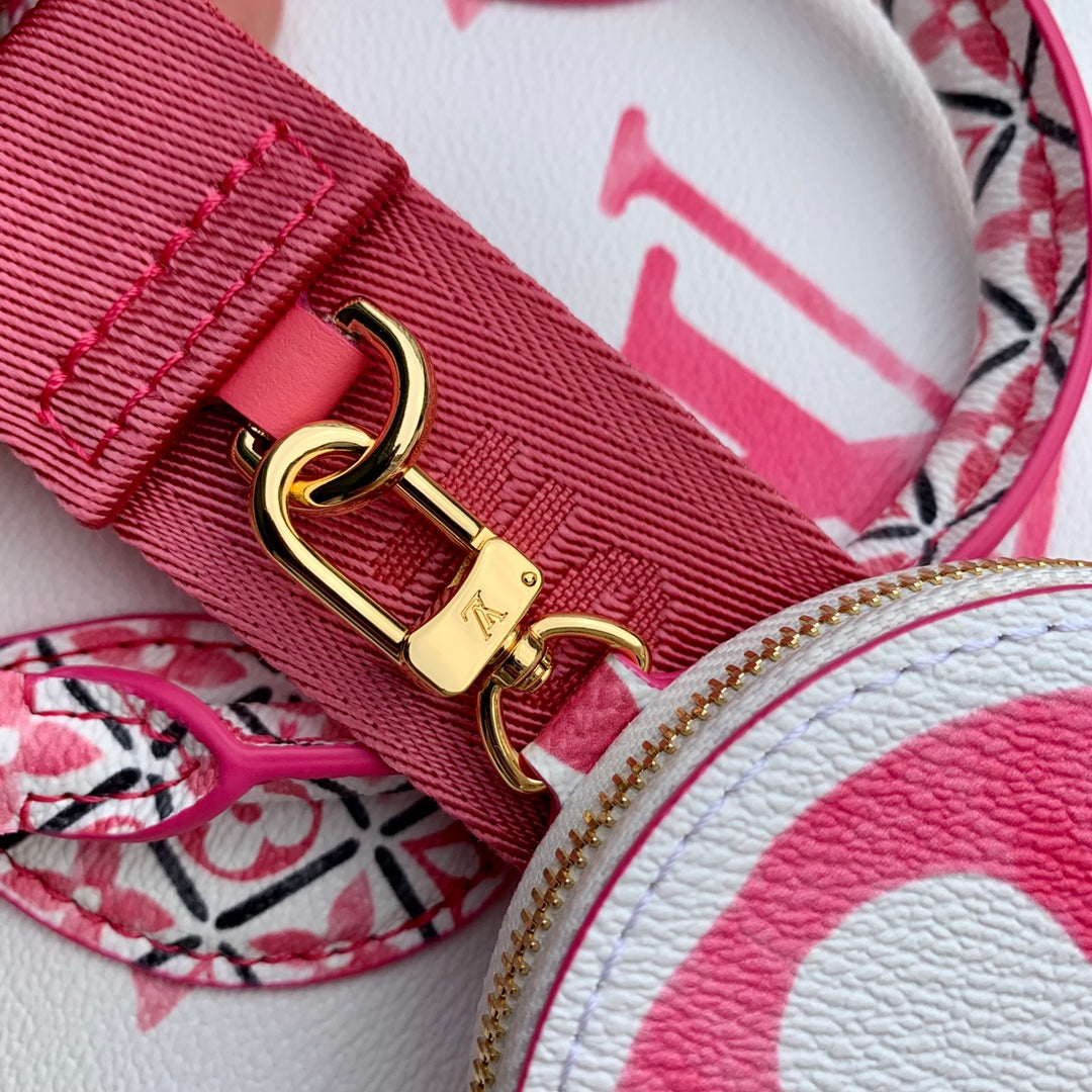 Louis Vuitton By The Pool OnTheGo PM Monogram Giant Canvas Pink & White Bag