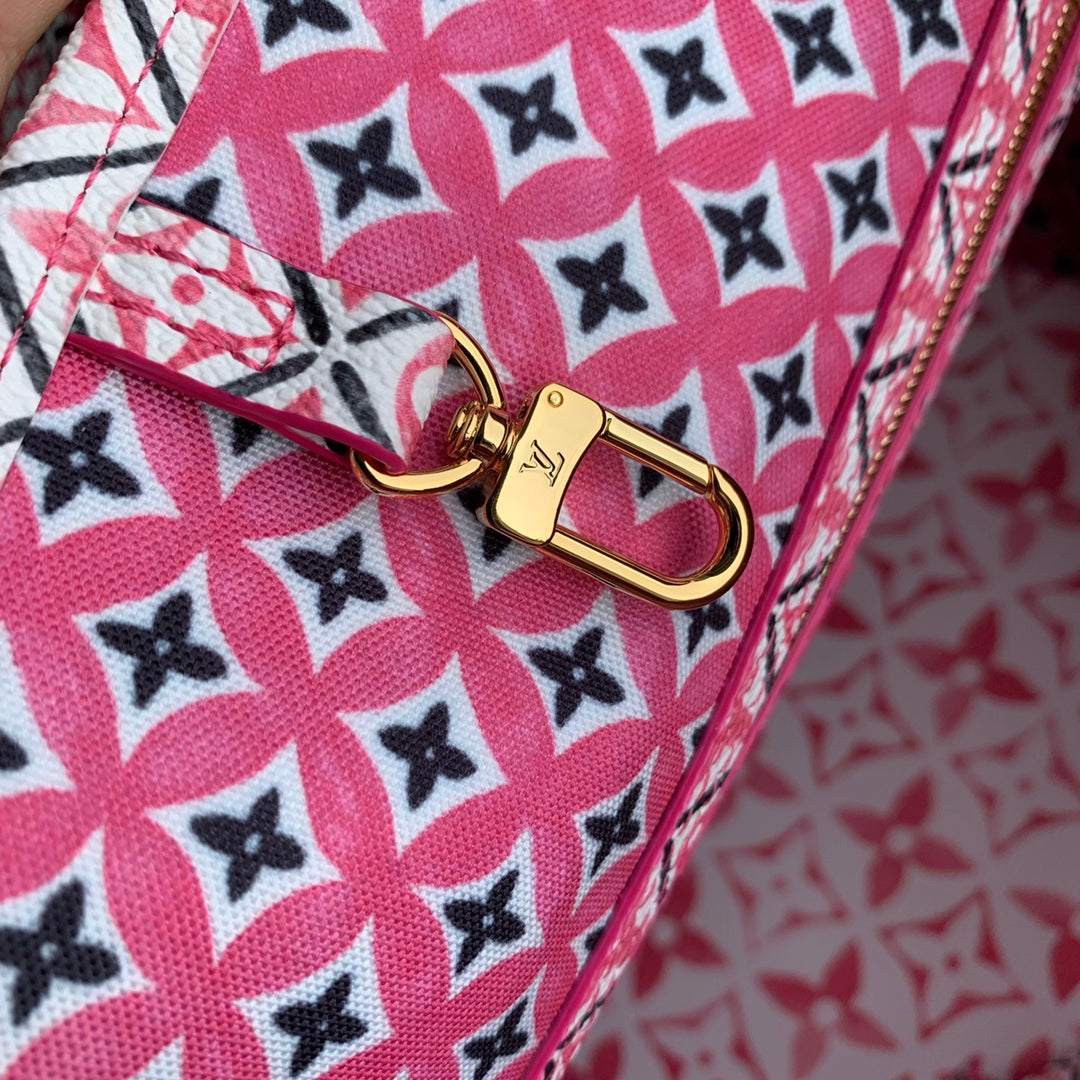 Louis Vuitton Neverfull MM By The Pool Monogram Empreinte Giant - Pink/White