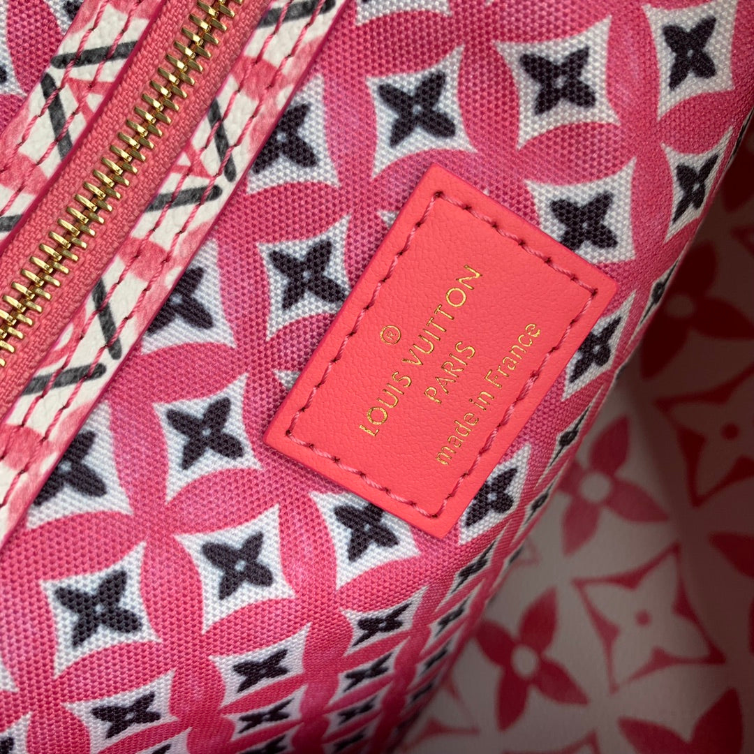 Louis Vuitton Neverfull MM By The Pool Monogram Empreinte Giant - Pink/White