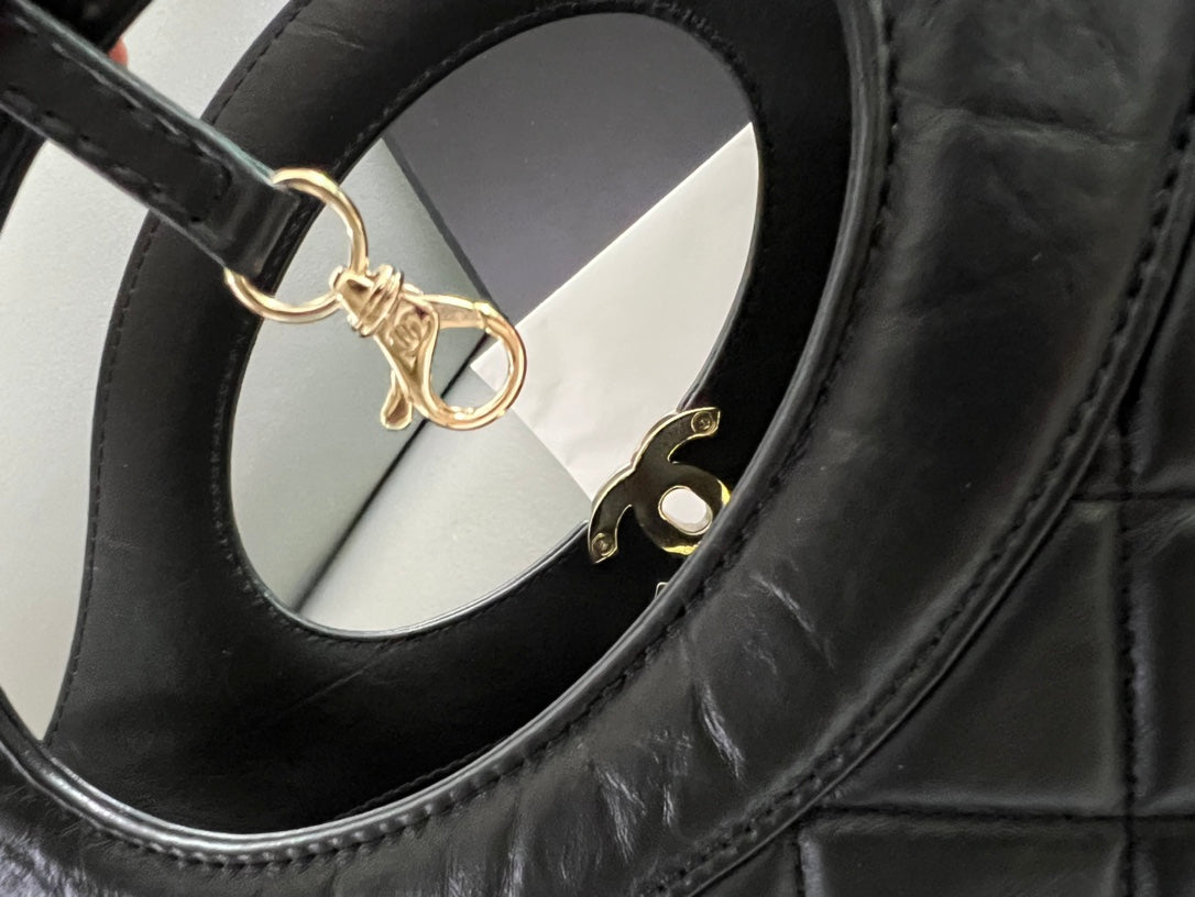 Chanel 31 Large Shopping Tote - Black Quilted Lambskin with Gold-Tone Hardware