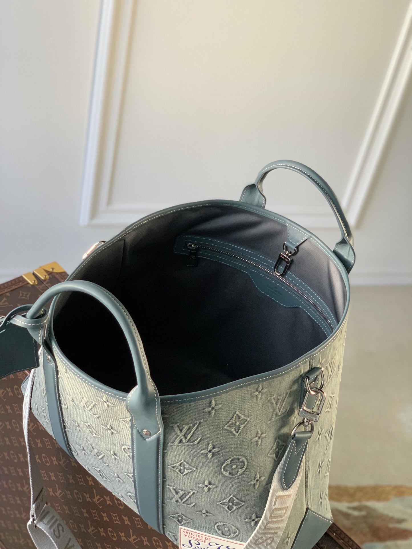 Louis Vuitton x Tyler, The Creator Monogram Craggy Slim Briefcase - Blue Denim
