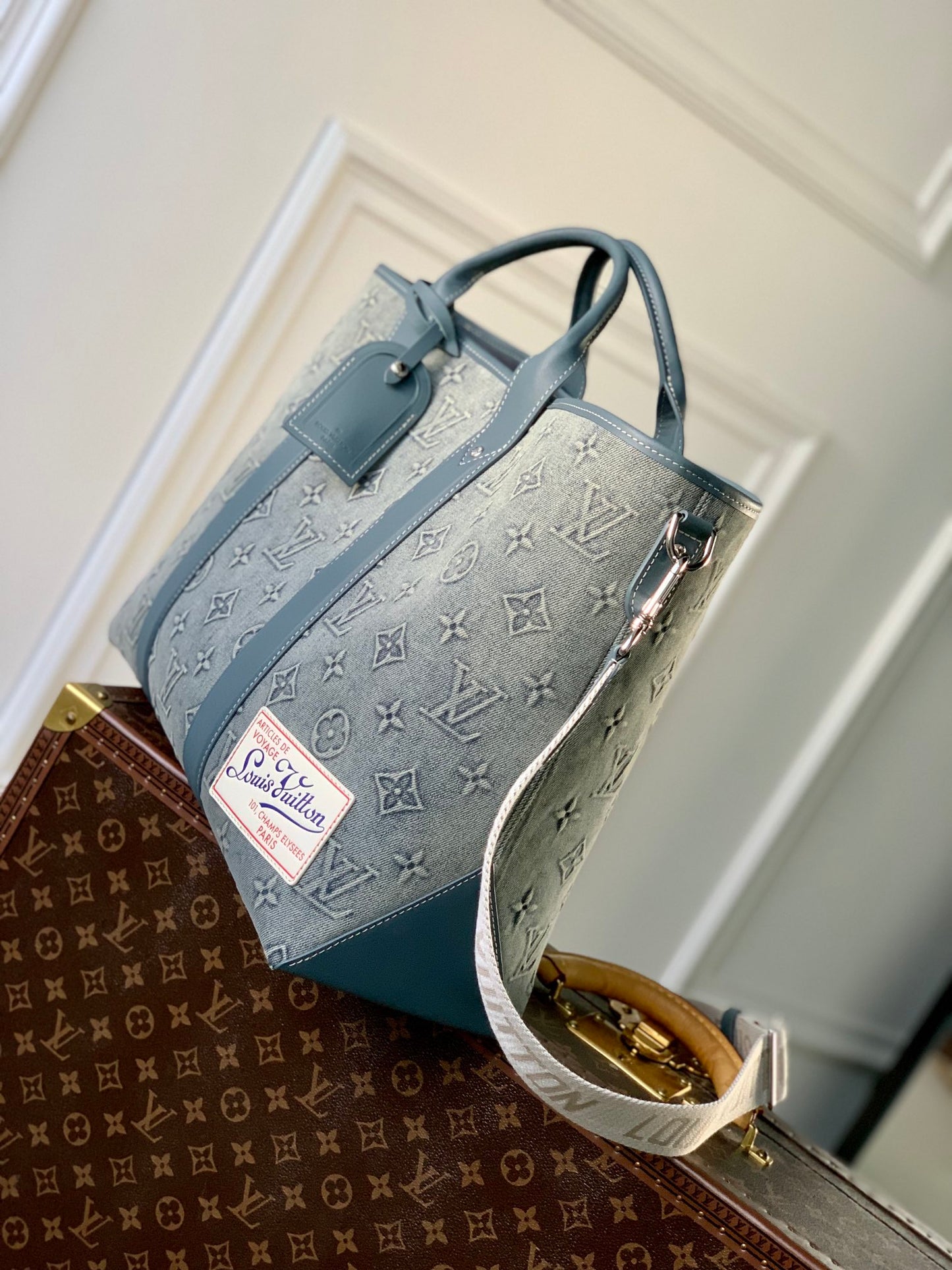 Louis Vuitton x Tyler, The Creator Monogram Craggy Slim Briefcase - Blue Denim