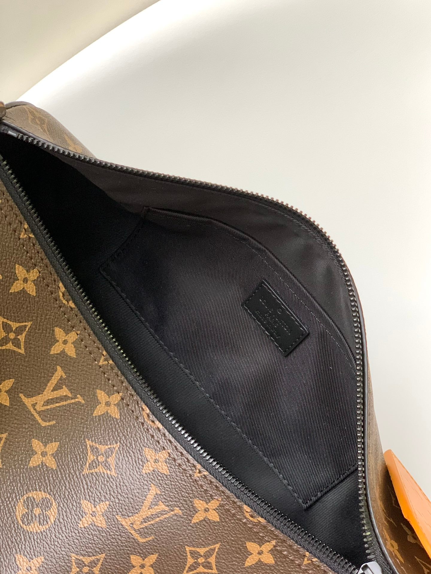 Louis Vuitton Monogram Soft Polochon Bag with Orange Leather Trim