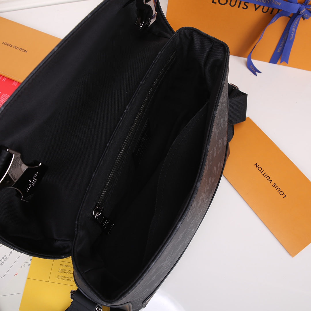 Louis Vuitton Messenger Voyager PM Monogram Eclipse Canvas Bag