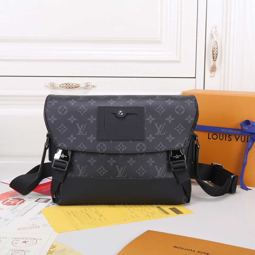 Louis Vuitton Messenger Voyager PM Monogram Eclipse Canvas Bag