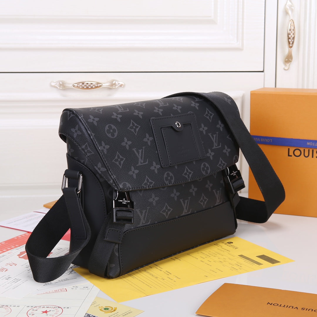 Louis Vuitton Messenger Voyager PM Monogram Eclipse Canvas Bag