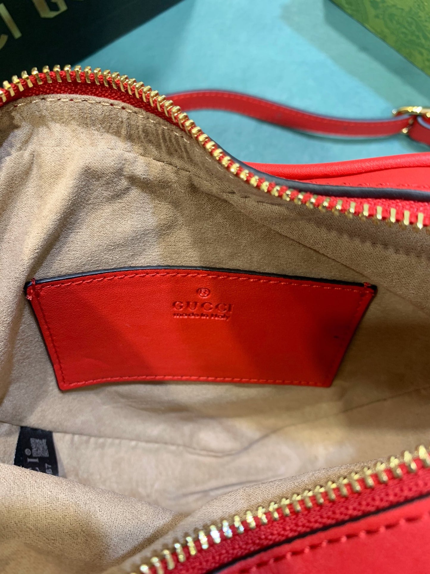 Gucci Heart Shaped Red Quilted Leather Crossbody Shoulder Bag