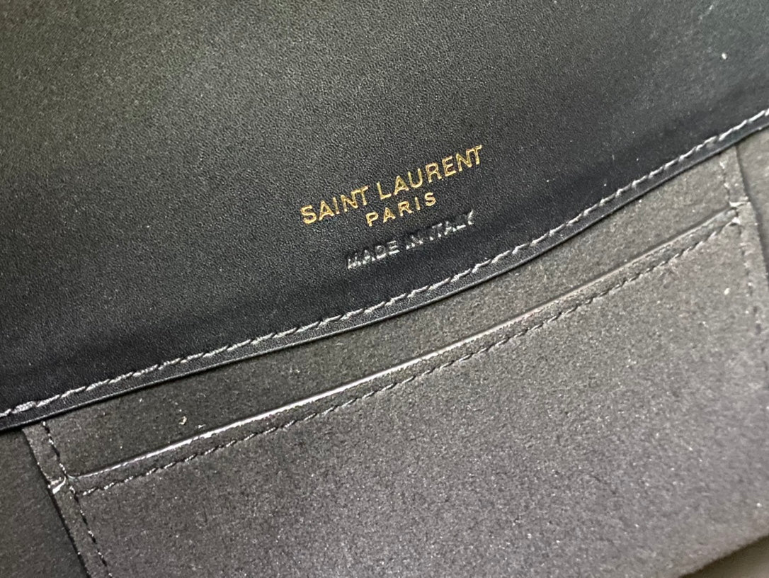 Saint Laurent Le 37 Mini Bucket Bag in Black Leather with Gold Hardware - 20cm