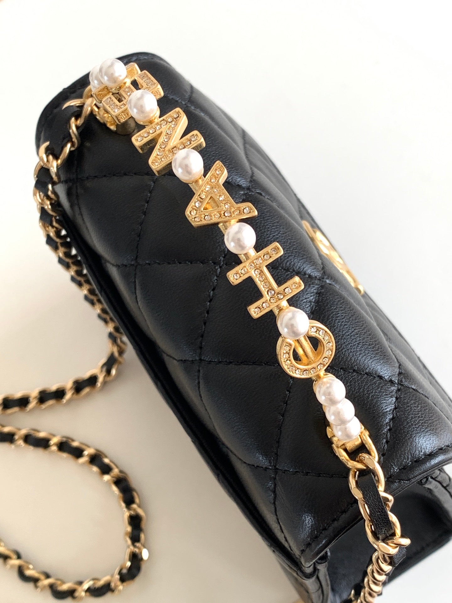 Chanel Quilted Leather Top Handle Bag - Black with Gold Hardware