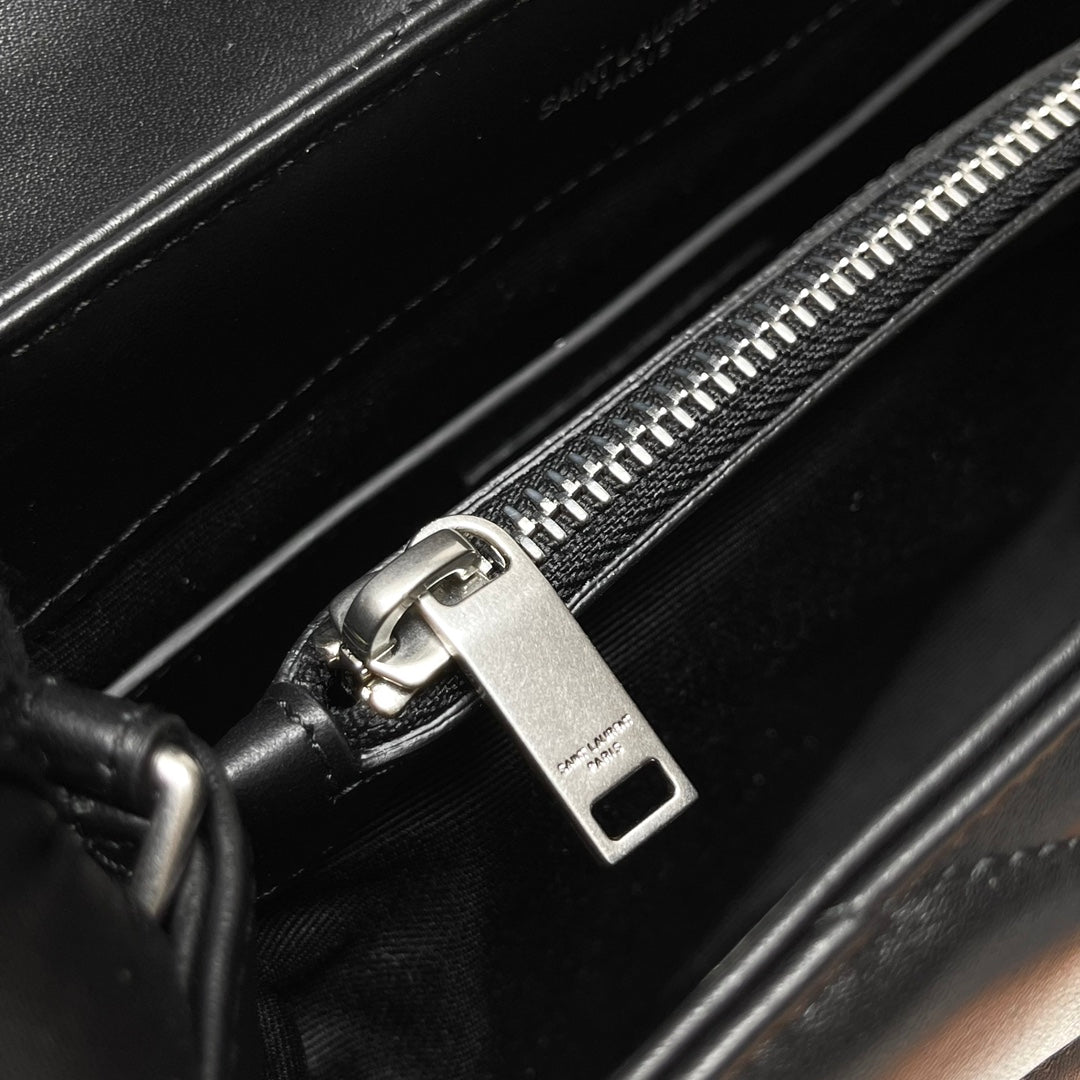 Saint Laurent Loulou Medium Black Quilted Leather Shoulder Bag