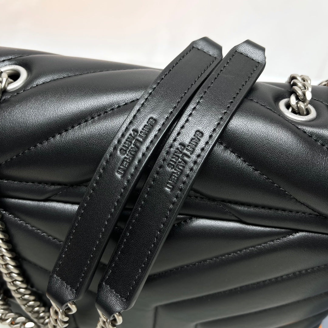 Saint Laurent Loulou Medium Black Quilted Leather Shoulder Bag