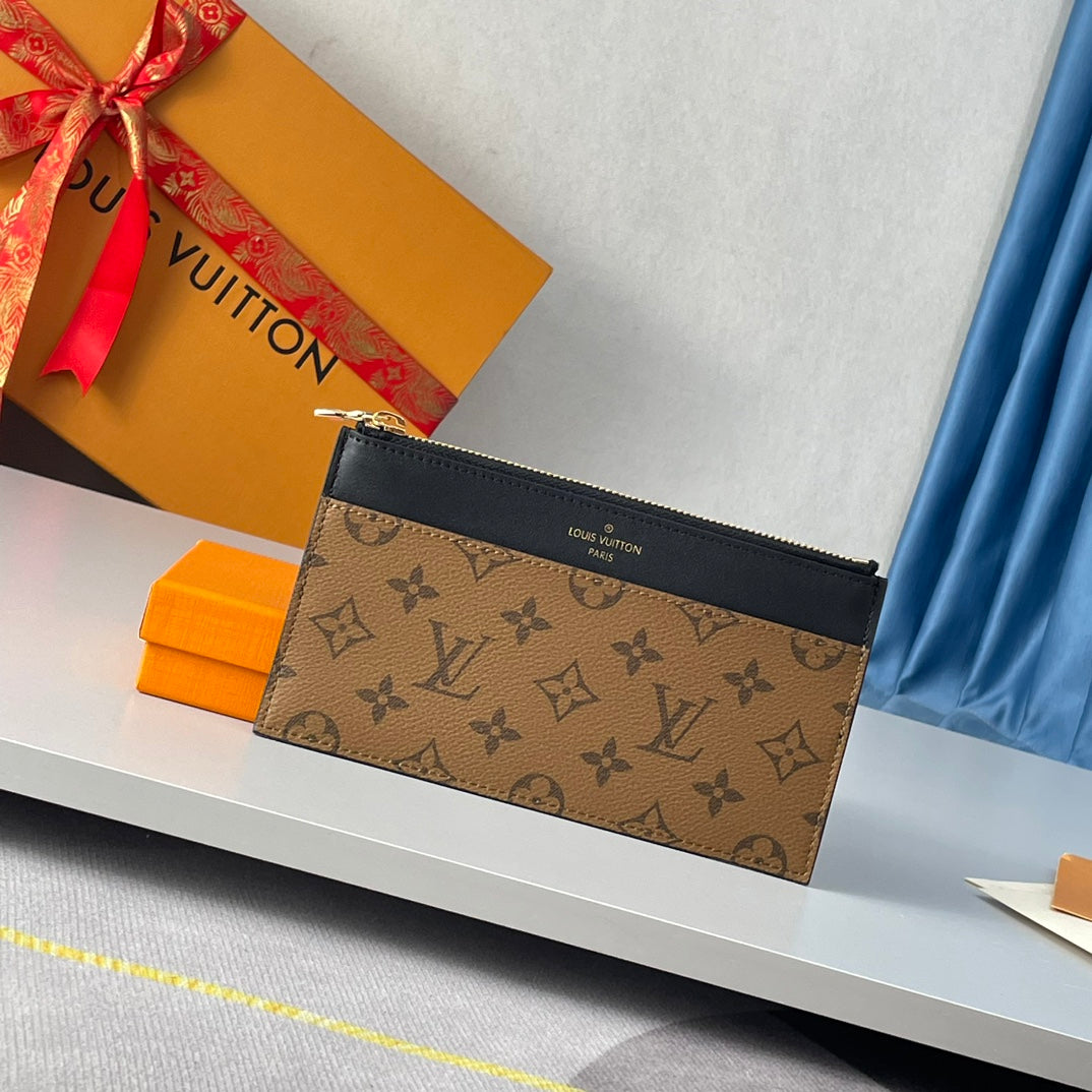 Louis Vuitton Slim Purse Monogram Reverse Canvas Wallet